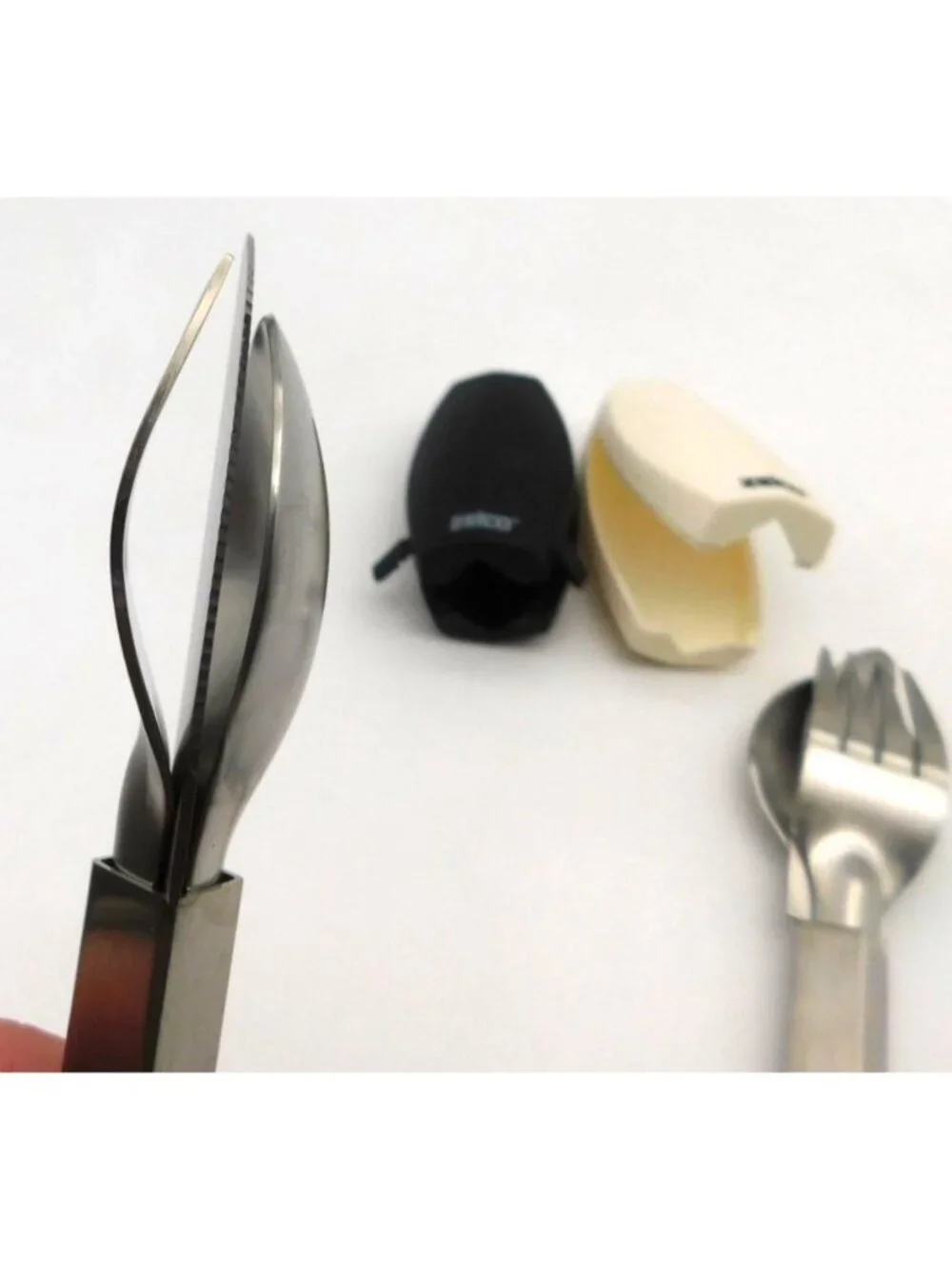 Zelco Stainless Steel Flatware Utensil Set Fork Spoon Camping Portable